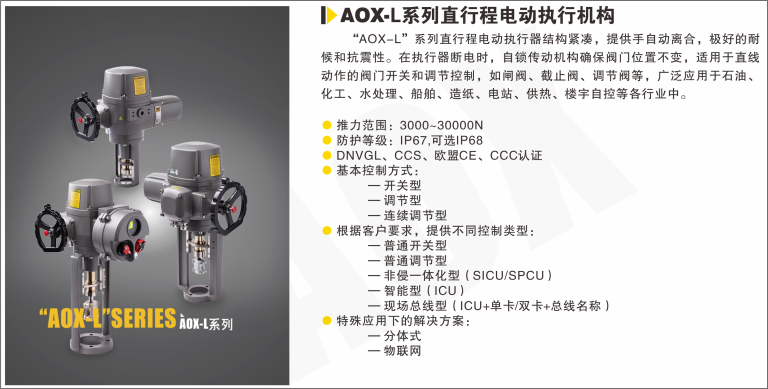 AOX-L系列直行程電動執行器